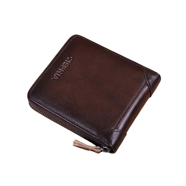 Jefrey | vintage kaksiosainen RFID-vartioitu nahkainen lompakko